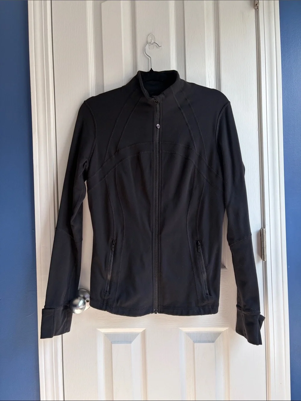 Lululemon Define Jacket Black Full Zip Thumbhole Athletic Activewear Size 12